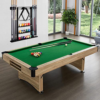 Pool Stick Holder Solid Wood Cue Stick Holder Billiard Cue Racks Holds Billiards Accessories for Game Room, Bar, (Black) - color: Black