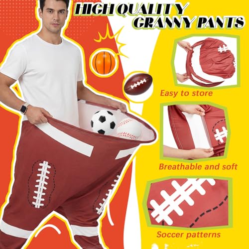 Granny Pants Yard Game, Baseball Soccer Game Outdoor Party Toss with 2.5 Inch Durable High-Bounce Balls, No Inflation Needed, Wind-Resistant for Backyard, Family Reunion & Easter - style: Ball Sports