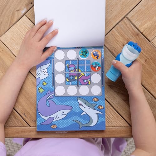 Melissa & Doug Sticker Wow!™ Shark Bundle: 24-Page Activity Pad, Sticker Stamper, 500 Stickers, Mini Pad, Arts and Crafts Fidget Toy Collectible Character - color: Shark, size: Bundle