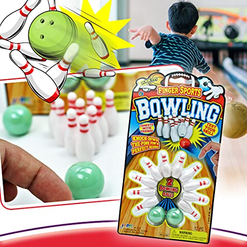 JA-RU Finger Bowling Game Set (Pack of 1 Set) Miniature Sports Small Bowling Game Pocket Size | Mini Bowling Table Set for Kids | Item #217-1A - size: 1 Set