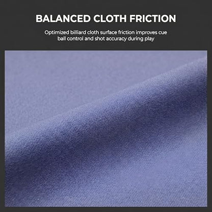 KONLLEN 9ft Pool Table Felt, 80/20 Wool Nylon Blend Billiard Table Cloth with Pre-Cut Strips, Professional Replacement Felt for Home & League Play - color: 001-Grey