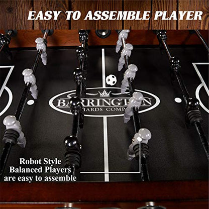 Barrington Foosball Multiple Styles Soccer Foosball Tables, Durable & Stylish Designs with Tabletop Sports Soccer Balls, Perfect for Family Game Rooms - style: 56 In. Allendale