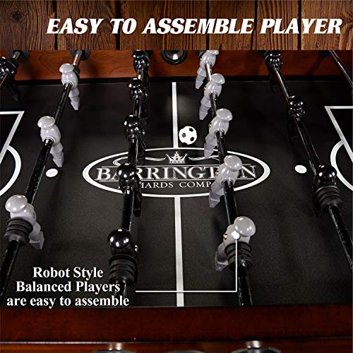 Barrington Foosball Multiple Styles Soccer Foosball Tables, Durable & Stylish Designs with Tabletop Sports Soccer Balls, Perfect for Family Game Rooms - style: 56 In. Allendale