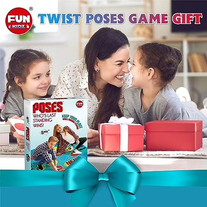 Classic Twist Poses Floor Game, FunKidz Giant Mat Party Games for Kids Adults Bigger Size Family Indoor and Outdoor Activity for Boys Girls Gift