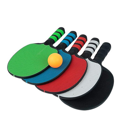 Molded Training Competition Table Tennis Racket Set with Straight Handle High Elasticity Rubber Coating - color: white-Dinosaur Doodle4