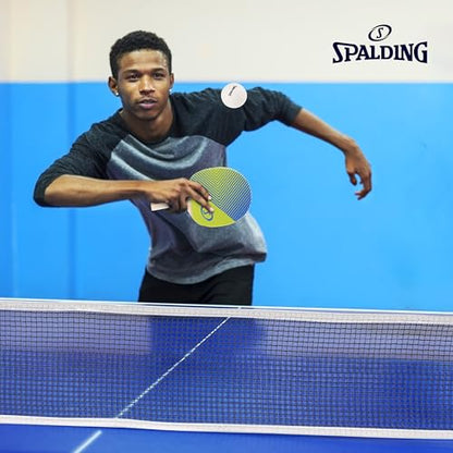 Spalding - Ping Pong Set, Adjustable Table Tennis Net, Rubber Paddles
