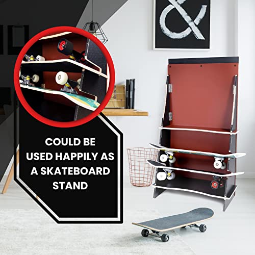 Kids Jumping Ramp for Skateboard, Bike, Scooter, BMX, RC Car and Dirt Bike, 42.91 in, Red - color: Red, size: L300