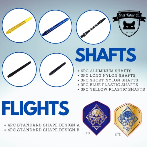 Soft Tip Darts Set - Professional Darts with Customizable Configuration, Aluminum & Plastic Shafts, O-Rings, Flights, Dart Tool, 50PC Extra 2BA Tips - color: 18g-Blue B-STC10442