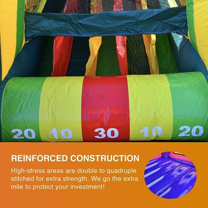 JumpOrange Golf Target Game Inflatable (with Blower), Kids and Adults, Commercial Grade, Rental Game, Target Holes, Toss Throwing Game, Outdoor Indoor, 15oz PVC Vinyl, <90 LBS - style: Golf