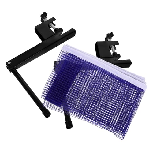 Cabilock Elastic Mesh Table Tennis Net and Post Set Portable Easy to Install for Indoor Outdoor Table Tennis Tables Training and Match Accessories