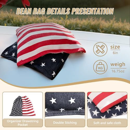 Cornhole Board Set,Corn Hole Games for Adults Outdoor,2X4FT Solid Wood Regulation Cornhole Boards with 8 Cornhole Beans Bags & Carry Case - style: Flying Eagle