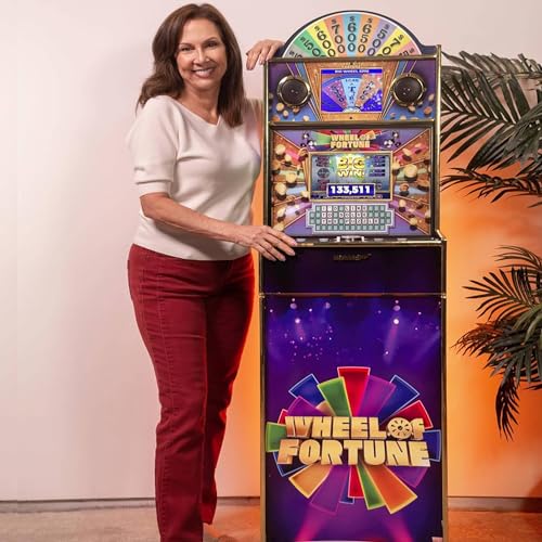 Wheel of Fortune Casinocade Deluxe Arcade Machine for Home, Over 5-feet-Tall Stand-up Cabinet, and 24 Games