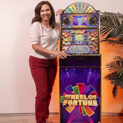 Wheel of Fortune Casinocade Deluxe Arcade Machine for Home, Over 5-feet-Tall Stand-up Cabinet, and 24 Games
