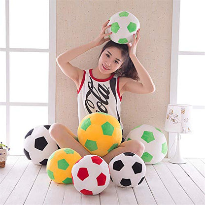 Plush Soccer Balls - Fluffy Stuffed Toy Soccer Ball Plush Pillow Soft Durable Stuff Soccerball Gift for Kids Boy Baby (Green - White,7.8inch/20cm) - color: Green - White, size: 7.8inch/20cm