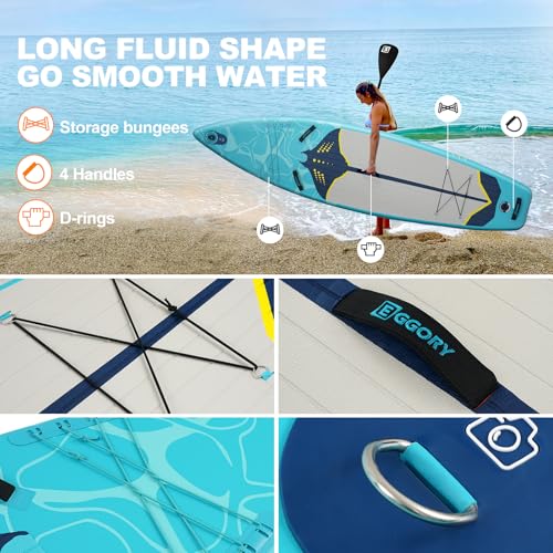 Inflatable Paddle Board,Stand Up Paddle Board Set, Extra Wide SUP Board with Removable Fin, Floating Paddle, Hand Pump, Waterproof Phone Pouch,Traveling Board - color: RY green