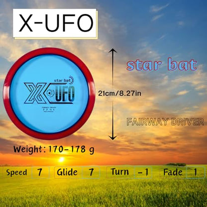 X-UFO Disc Golf Set - Disc Golf Starter Set 5 Pieces, with Putter, Driver, Mid-Range Discs, Mini Discs,Disc Golf Discs Set 170-180 Grams,PDGA Certified Golf Disc (Set 4) - color: Set 4