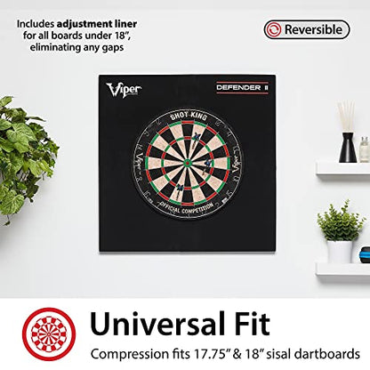 Viper Defender II Backboard & Sisal/Bristle Steel Tip Dartboard Bundle - style: Premium