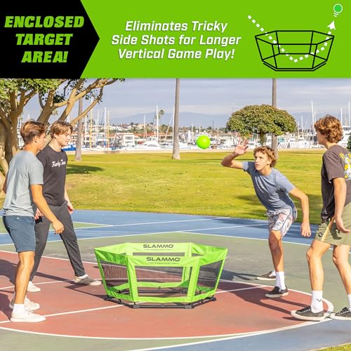 GoSports Slammo Rally - Vertical Net for Longer Rallies - Choose Original or Hardcourt Roundnet Game Set - style: Hardcourt