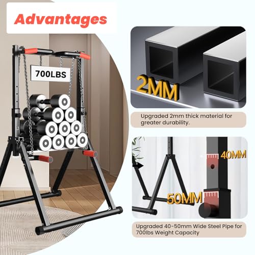 DOBESTS Power Tower Pull Up Bar Free Standing, Foldable Pull Up Station - color: Black Style 1 - Multifunction Bar