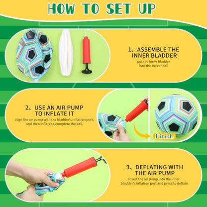 Sticky Soccer Ball Game Set for Kids, Indoor Outdoor Toss Soccer Goal Toy with Blindfold, Target Soccer Game for Backyard Family Play Fun Sports Birthday Party Favors Gifts for Boys Girls Ages 3-8