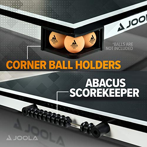 JOOLA Rally TL Professional MDF Indoor Ping Pong Table w/Quick Clamp Table Tennis Net & Post Set - 10 Minute Easy Assembly - Corner Ball Holders - Tournament Quality - Includes Playback Mode - size: 15mm