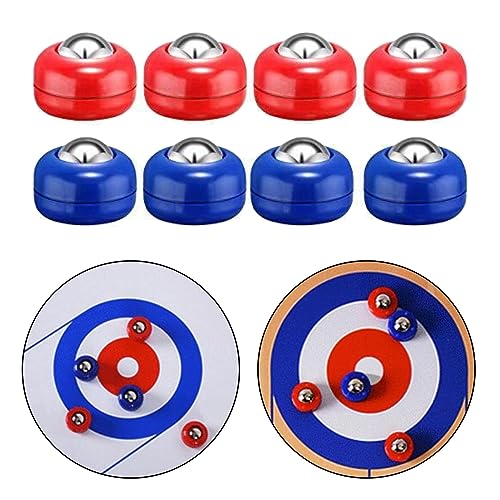 kowaku 8 Pieces Shuffleboard Pucks, Tabletop Sliding Pucks, Portable 25mm Indoor Shuffleboard Games Pucks for Family Games
