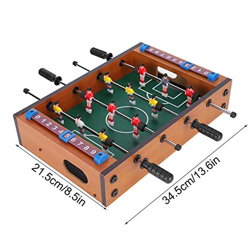Puzzle Mini Foosball Table Soccerball Game for Kids Play Indoor Sports Gift Toys, Thicken Tube Wall, Slider Scoreboard, Wood Board, for Party, 13.6 X 8.5in