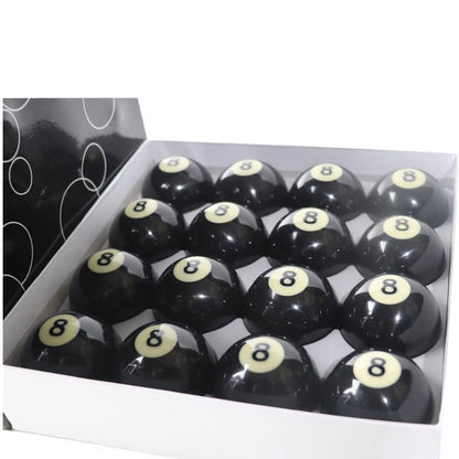 2-1/4" Regulation Size Billiard #8 Pool Ball Replacement Set
