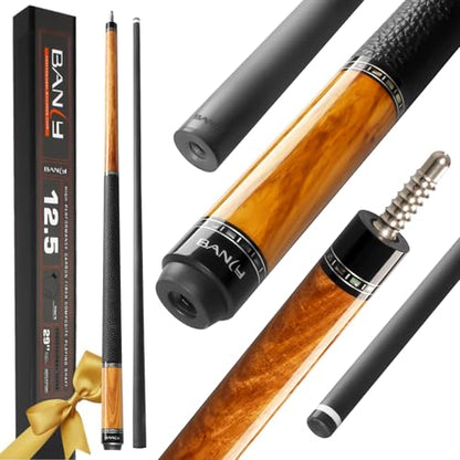 Banly Carbon Fiber Pool Cue Stick 12.5mm Time Crystal Tip, Low Deflection Pool Cue Professional Billiard Cue Sticks with Gift Box - color: 1-Dalbergia Odorifera