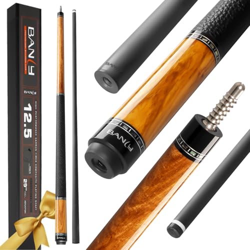 Banly Carbon Fiber Pool Cue Stick 12.5mm Time Crystal Tip, Low Deflection Pool Cue Professional Billiard Cue Sticks with Gift Box - color: 1-Dalbergia Odorifera
