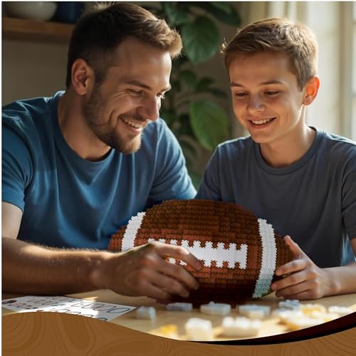 Football 3D Building Block Set - Educational Toy - Perfect for +14 Years - 11 x 6.7 in - Challenging, Creative Fun and Skill-Building - 3D Instruction (1200PCS)
