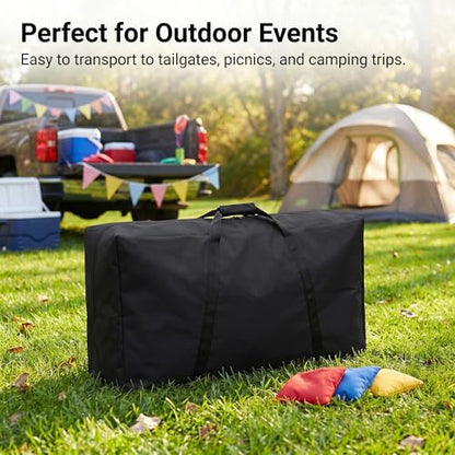 Cornhole Carrying Case, 4' x 2' Weatherproof Cornhole Board Bag with Reinforced Padded Handle