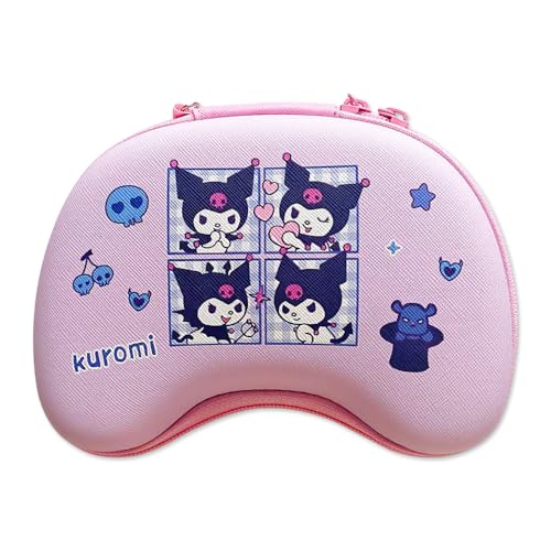 PERFECTSIGHT Carrying Travel Storage Case Compatible with Switch Pro Controller, PS5/ PS4 Controller, Xbox Controller, Portable Compact Hard Shell Protective Cover Bag,Kk - color: Pink