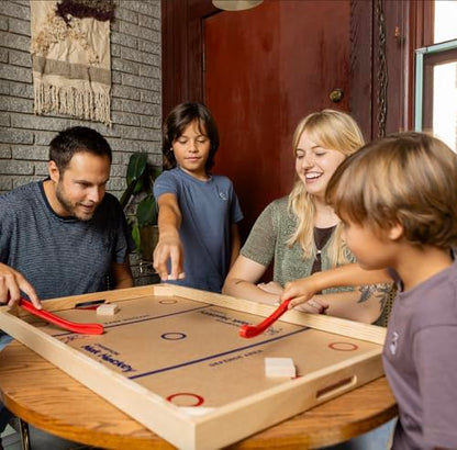 Carrom Champion Nok Hockey Game (Standard Size) — Wooden Board Games for Adults & Children — Indoor and Outdoor Games for Family — Sports Board Games