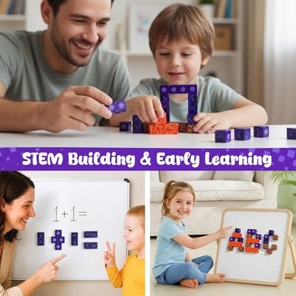 3 otters 32PCS Magnetic Building Blocks, Travel Toys for Kids Portal Magnet Cubes with Metal Tin, Stem Building Game for Toddler Pocket-Sized Travel Essentials - style: Magic Portal