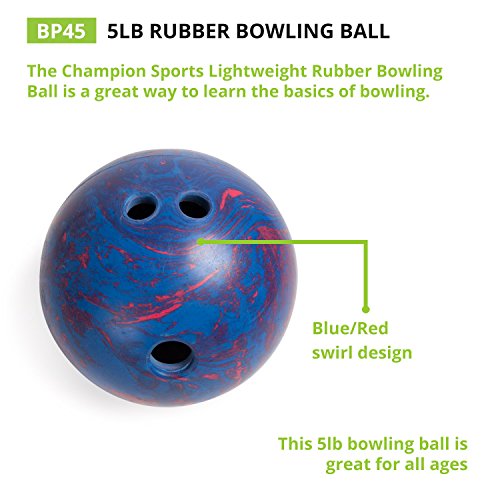 Champion Sports Rubber Bowling Ball - size: 5 Pound