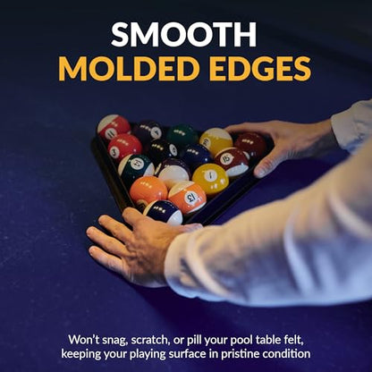 Hathaway Pool Table Triangle Rack – Durable Plastic Billiard Ball Racking Frame for 2.25-in Regulation Billiards Balls – Smooth Molded Design – 12.25-in, Black