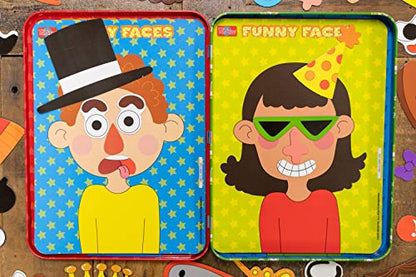 Bendon TS Shure Create Funny Faces Magnetic Activity Tin with Illustrated Magnet Sheets and Playcard 50261 - style: Funny Faces Activity Tin