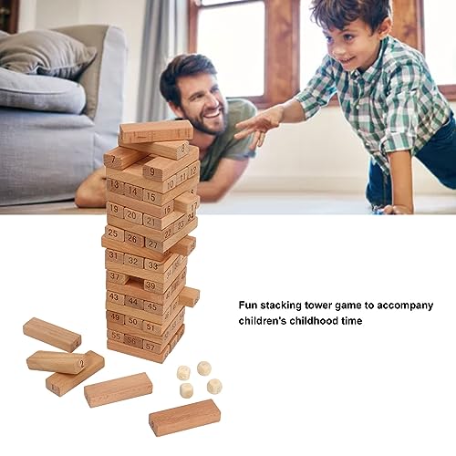 Stacking Tower Game, Burr-free Widely Used Wooden Tower Game for Camping
