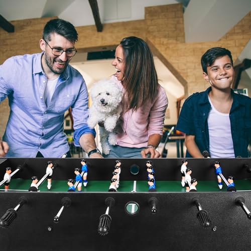 Generic Large Foosball Table 47Inch Full Size Soccer Game Table for Adults Multifunction Heavy Duty Soccer Gaming Desk Football Arcade for Friends and Family Playing