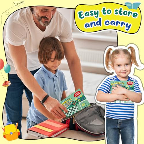 Torlam Magnetic Travel Games for Kids, Board Game Chess Party Camping Games Road Family Night Car Trip Games Activities for Kids and Adults
