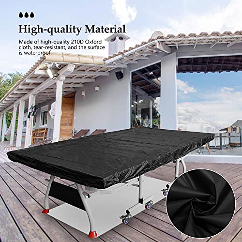 Table Tennis Cover Ox Cloth Pong Table Cover with Drawstring Full Protection Table Cover for Indoor or Outdoor Patio Protective Cover