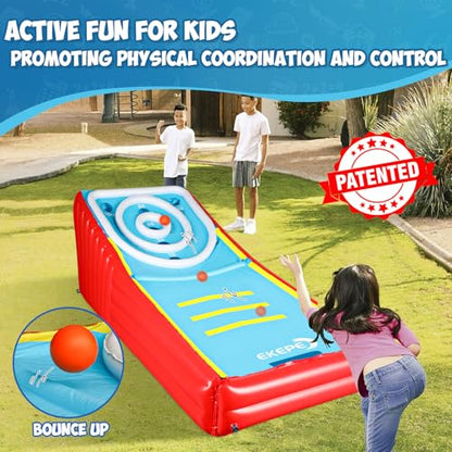 EKEPE Inflatable Score Ball Game, Carnival Yard Games for Kids and Adults, Inflatable Giant Game Toys with 2 Sponge Ball, Family Arcade Games for Indoor and Outdoor