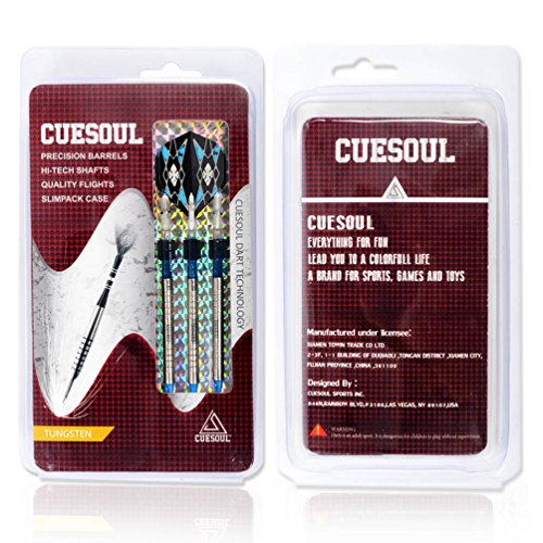 CUESOUL Soft Tip Darts Set Plastic Tip with Dart Case - color: 18g-Tungsten