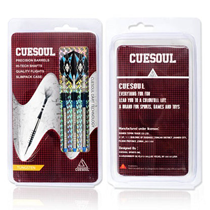CUESOUL Soft Tip Darts Set Plastic Tip with Dart Case - color: 18g-Tungsten
