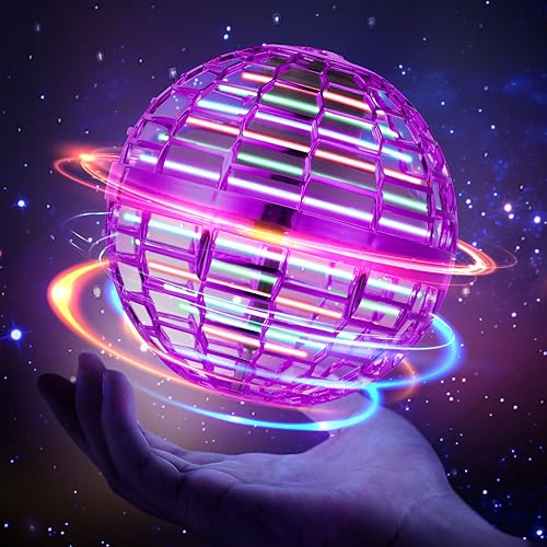 Fly Orb Hover Ball Floating Boomerang Spinner Drone Balls - Cool Toys Gifts for 6-15 Year Old Boys & Girls (Blue) (Purple_01) - color: 2026-purple