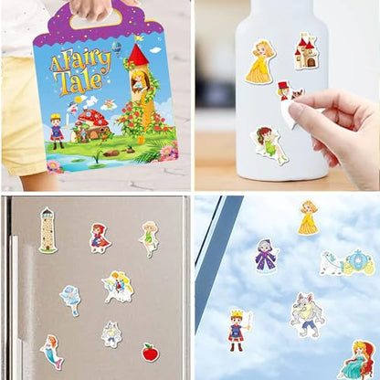 Reusable Sticker Book for Kids, Fairy Stickers Educational Learning Toys Travel Stickers Activity Books for Toddler Girls Boys Age 3+ Birthday Gifts - style: Fairy tale