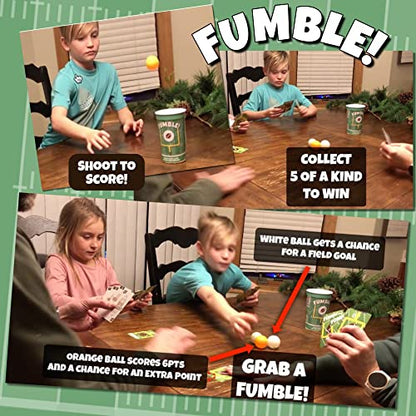 Fumble – Football Card & Pong Game for Kids and Families | Fun Tailgate Game & Birthday Gift for Boys Ages 6–12
