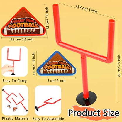 32 Pcs Finger Flick Football Games Mini Table Top Sports Games with Posts and Foam Triangle Football for Indoor Sports Party Favors Birthday Gifts Desk Game