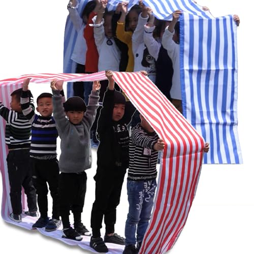 Team Building Activity Mat - Circular Mat for Teenagers Adults Relay Race, Kids Elementary School Field Day Group Teamwork Games, Church Rally, Gym Class Exercise, Family Reunion Fun - color: red-blue